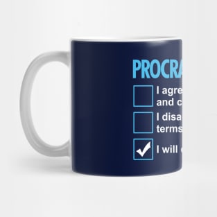 Procrastination Funny Lazy Procrastinator Checklist Mug